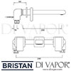 Bristan PIVOT Wall Mounted Basin Mixer Tap Dimensions